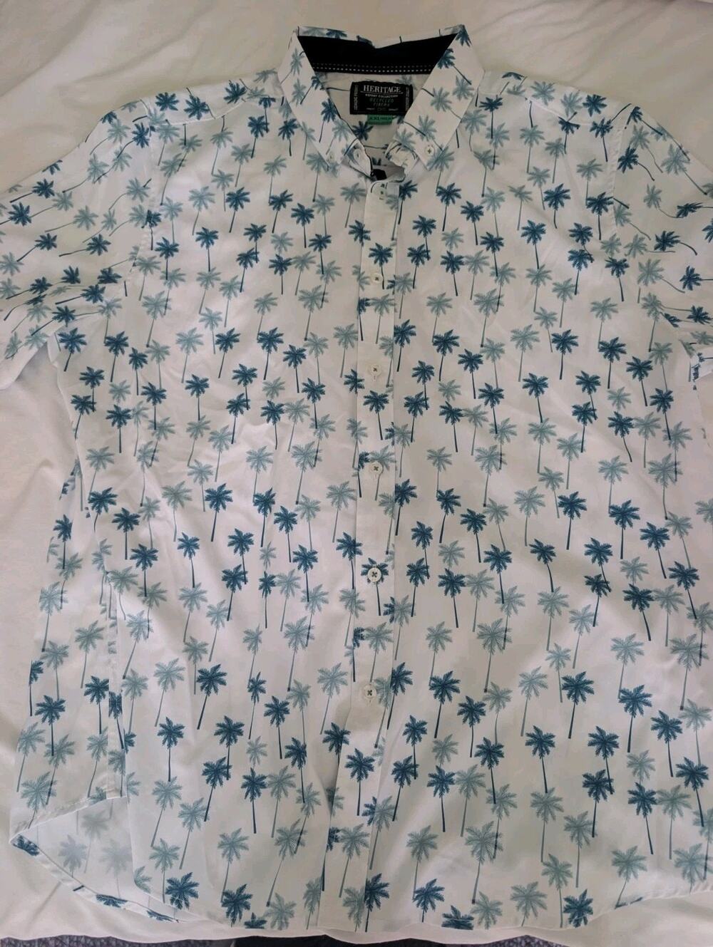 Heritage Resort Collection Recycled Fibers Tropical Button Up Shirt XXL